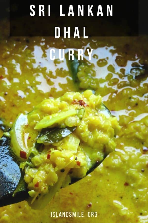 Sri Lankan Dhal curry(parippu, dal, daal). This Sri Lankan recipe for dhal curry is easy to make and is a regular vegetarian side dish in most Sri Lankan menus. cooked in Coconut milk with sautéed Onions, Garlic, Curry leaves, Mustard seeds and chilli flecks. 