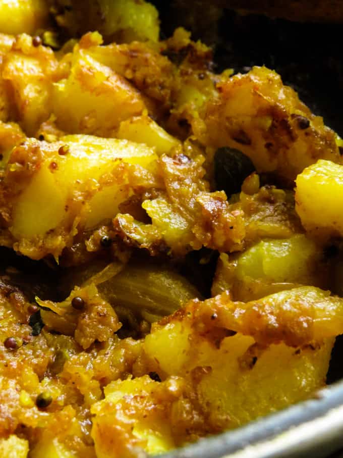 tempered potatoes for the sri lankan potato dish.