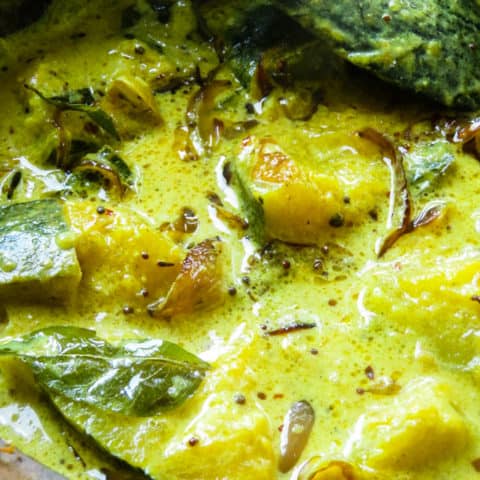 Pumpkin-coconut milk Curry(Sri Lankan, vegetarian)