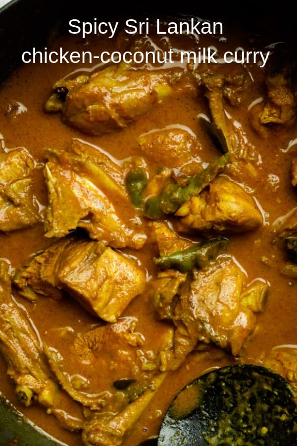 A delicious and spicy curry made up Sri Lankan curry powder and cooked in coconut milk. If you want to taste Sri Lankan food at its best then try this slow cooked chicken curry. #chicken #curry #srilankan #spicy #glutenfree #meal #dinner A delicious and spicy curry made up Sri Lankan curry powder and cooked in coconut milk. If you want to taste Sri Lankan food at its best then try this slow cooked chicken curry. #chicken #curry #srilankan #spicy #glutenfree #meal #dinner
