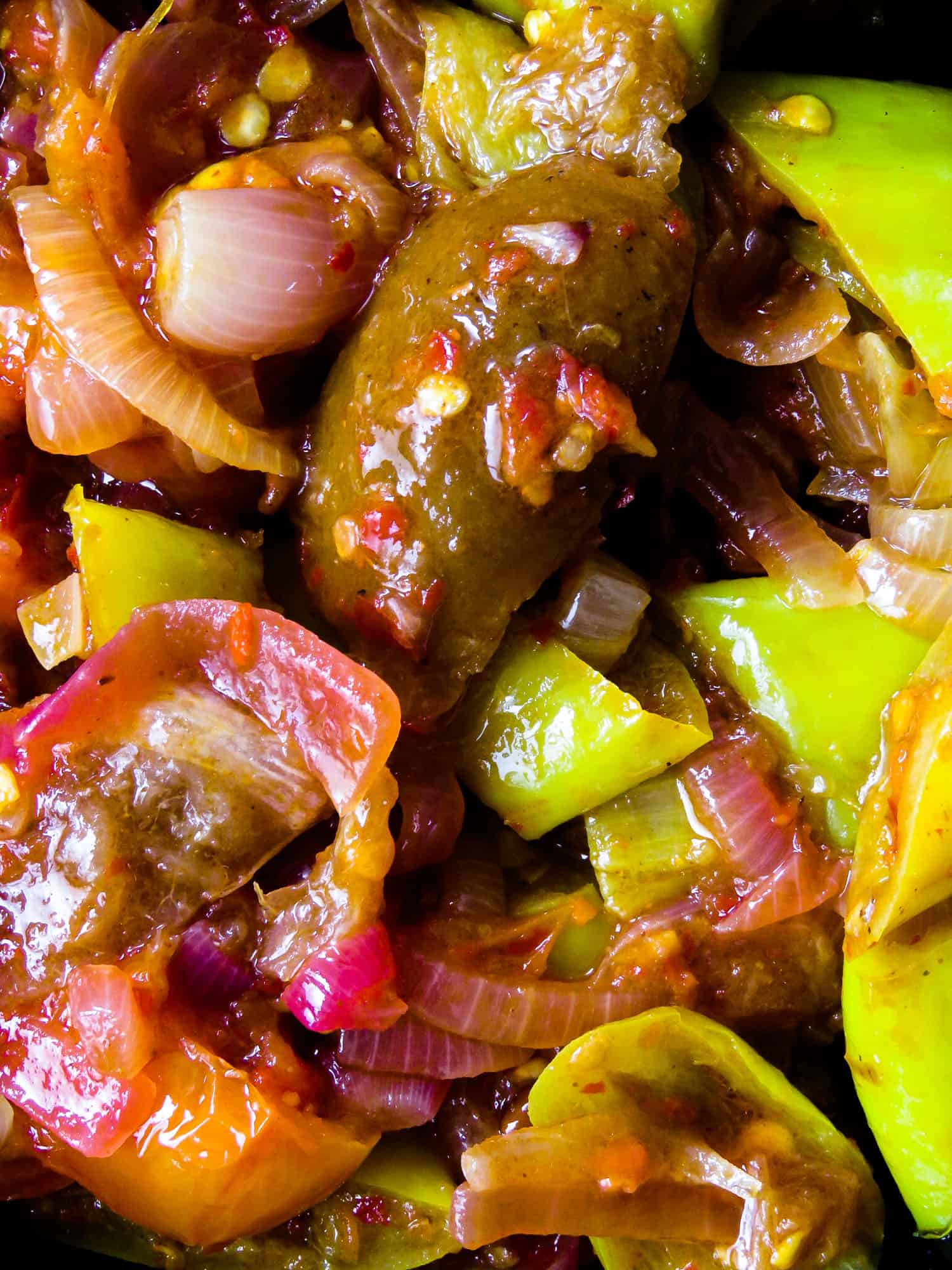 Capsicum and lime pickle(Sri Lankan), a spicy, sour side-dish for your meals. a plate of rice and curry tastes better with this rice puller. gluten-free, vegan, vegetarian, low-carb-islandsmile.org