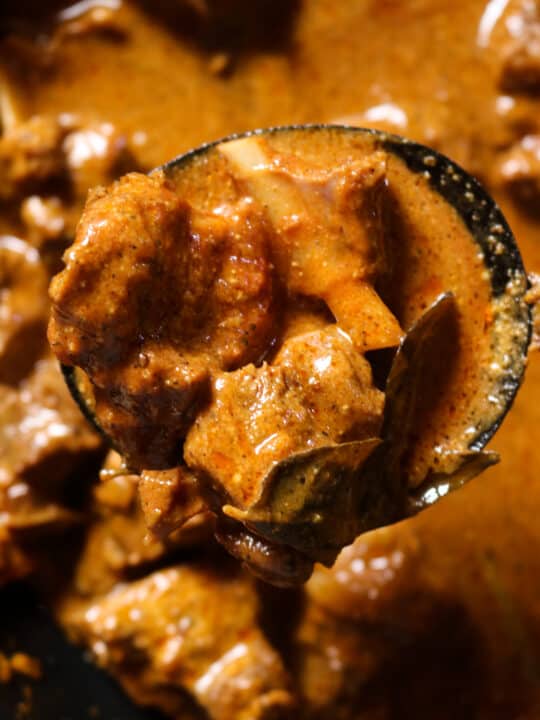 Sri Lankan mutton curry.