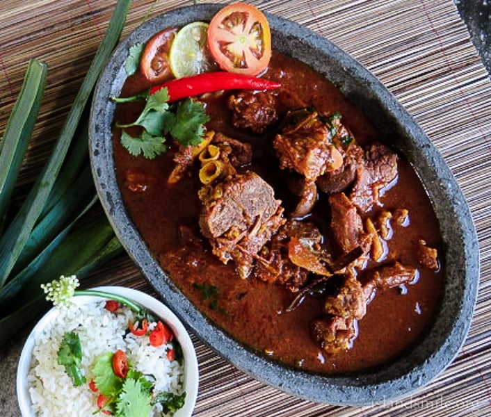 Spicy mutton curry cooked in coconut milk and spices-pxl680-3330