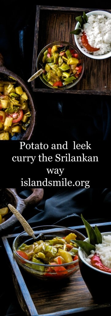 POTATO AND LEEKS CURRY,A vegetarian and vegan dish which is also Srilankan-4888