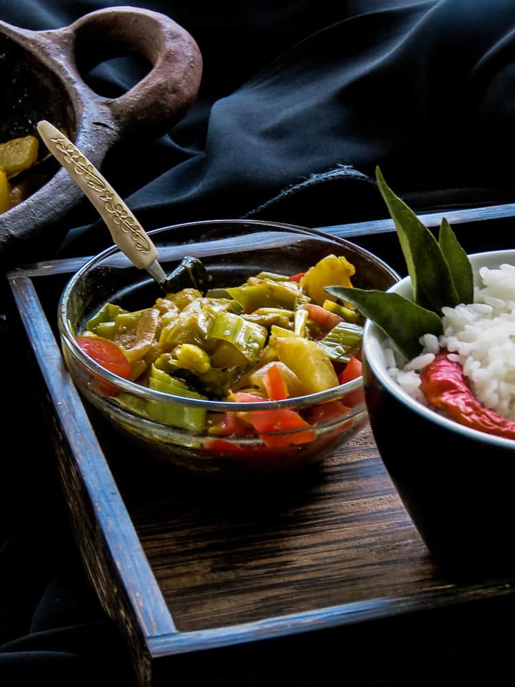 POTATO AND LEEKS CURRY,A vegetarian and vegan dish which is also Srilankan-4904