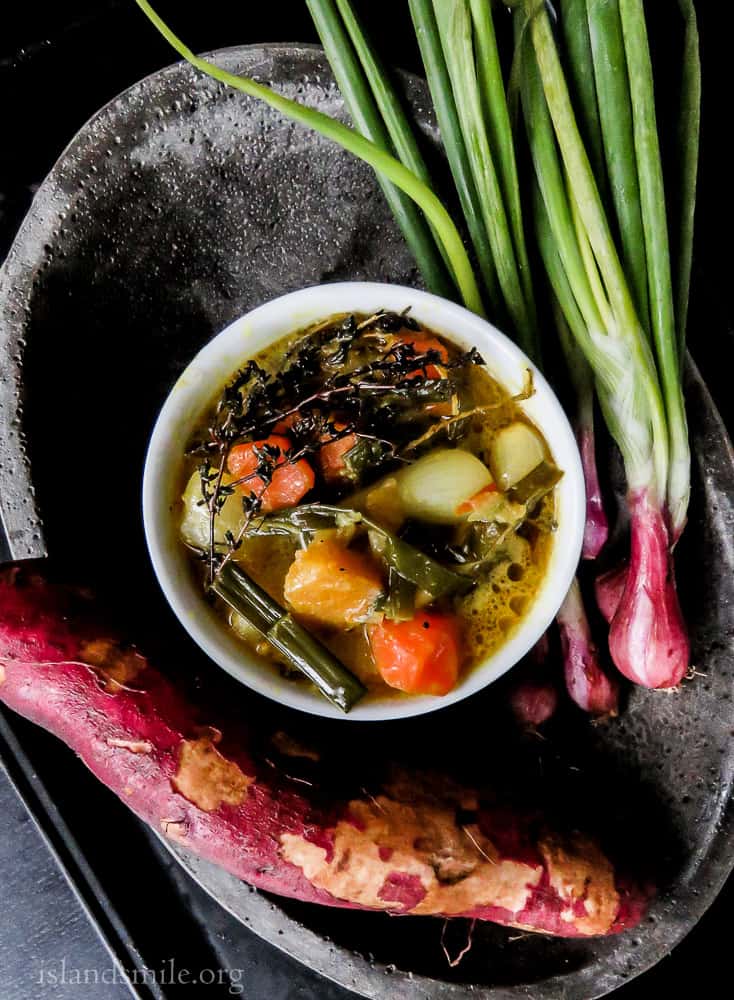 Leftover Pumpkin, Sweet potato soup with Thyme