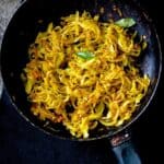 gluten-free, vegetarian and a less than 20-minute dish to prepare, you’ll want to try a Spicy chilli Cabbage stir-fry next time you spot this vegetable at the farmers market. #recipe #food #cooking #vegan #vegetarian #skillet #20minutes #lowcarb #glutenfree #srilankan #healthy