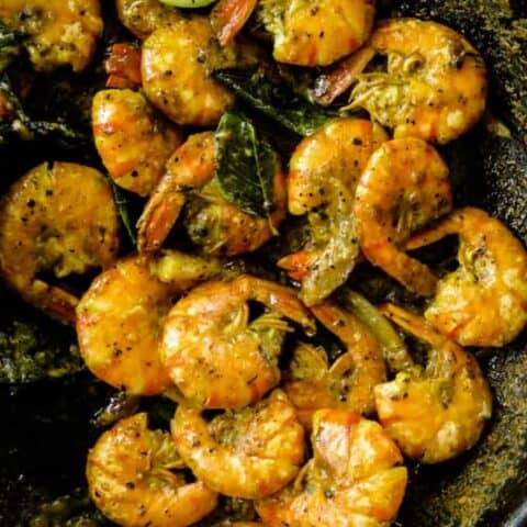 pepper prawn curry.