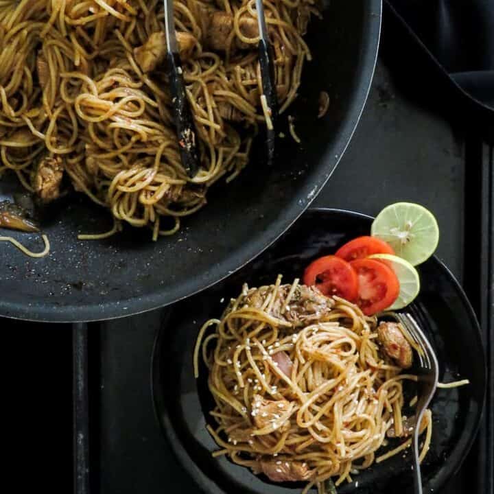 30 minute- take out style spicy asian noodles