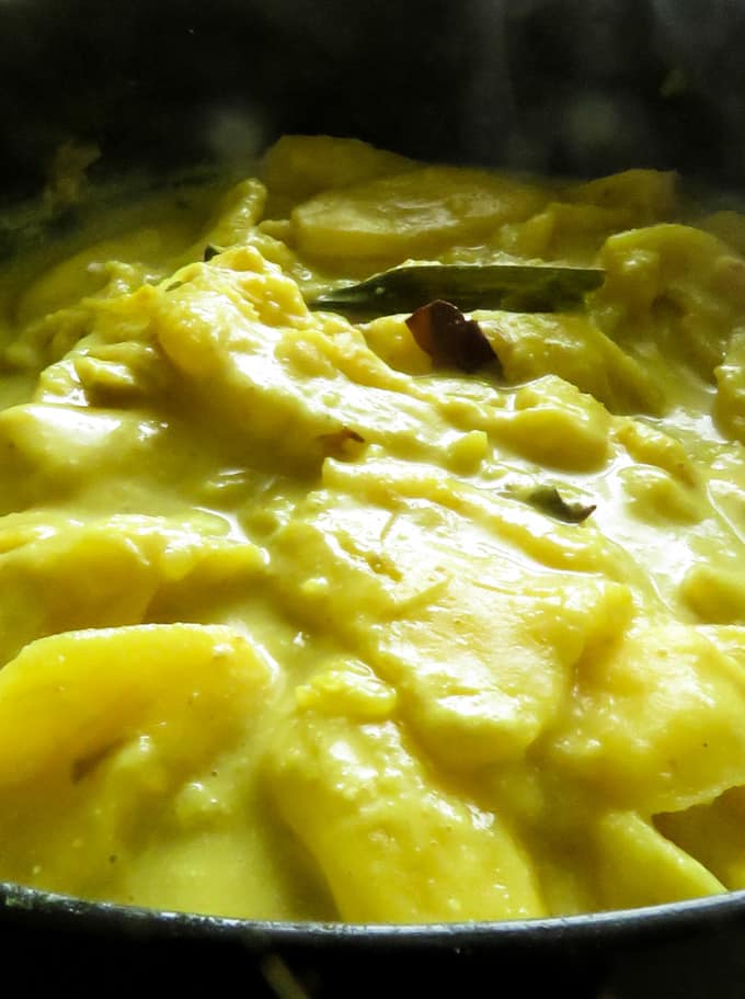 thick creamy jackfruit curry cooked.