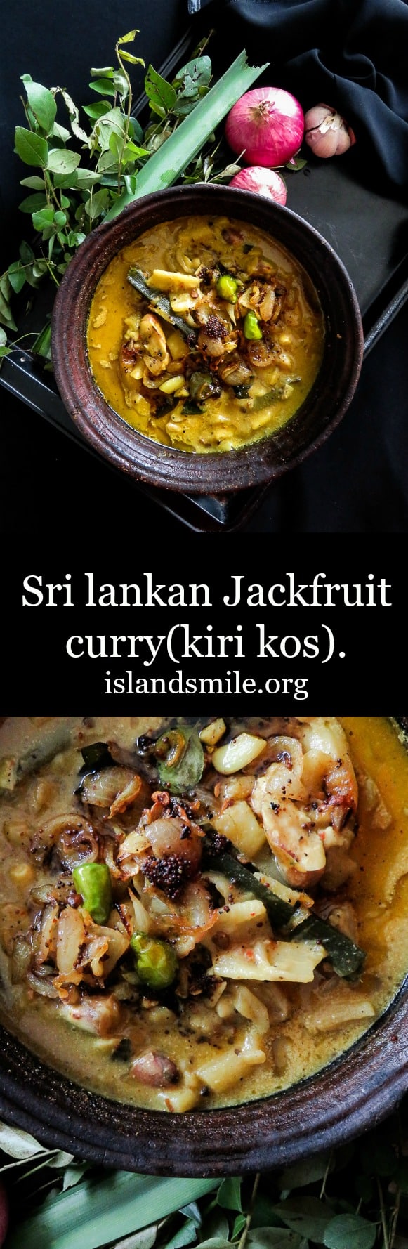 Sri Lankan jackfruit curry, ,made with creamy coconut milk,