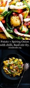 Potato, spring Onion Basil chilli stir-fry-islandsmile.org