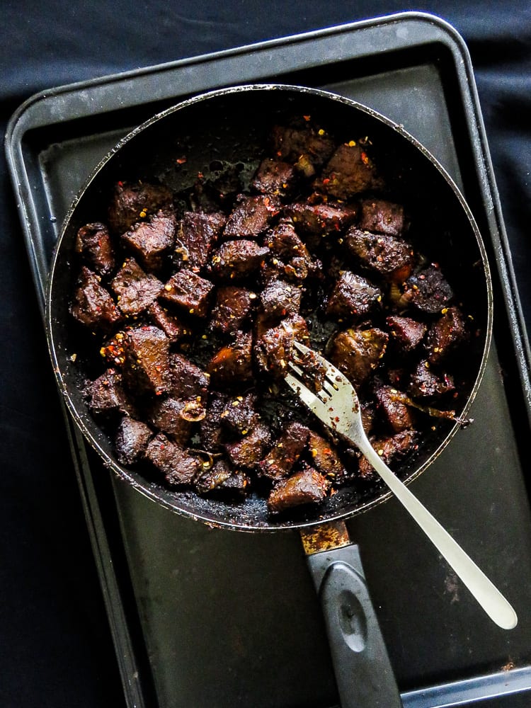 Pan-fried sizzling Black beef-islandsmile.org