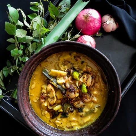 Sri Lankan jackfruit curry, ,made with creamy coconut milk, this popular Sri Lankan Jackfruit curry is a must try. One of the best foods to increase lactation for new moms. Sri Lankan, Vegan, Vegetarian, gluten-free.#srilankan #jackfruit #vegan #vegetarian #curry #slowcooked #meal.