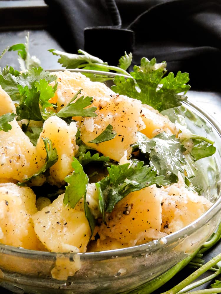 garlic-olive oil potato salad-islandsmile.org