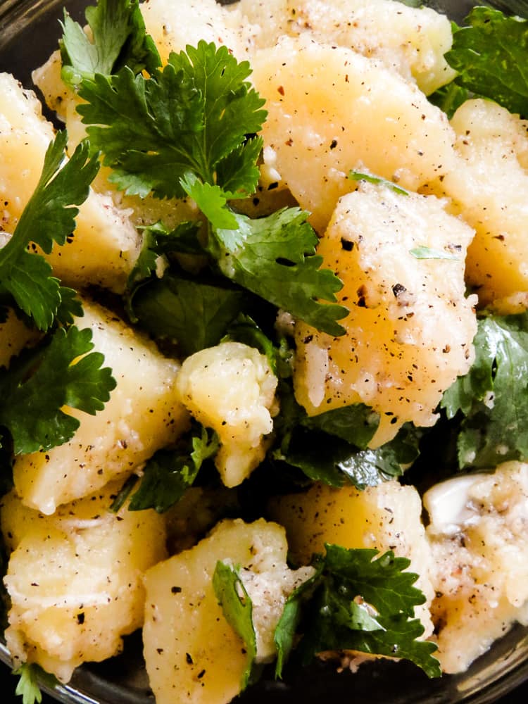 garlic-olive oil potato salad-islandsmile.org