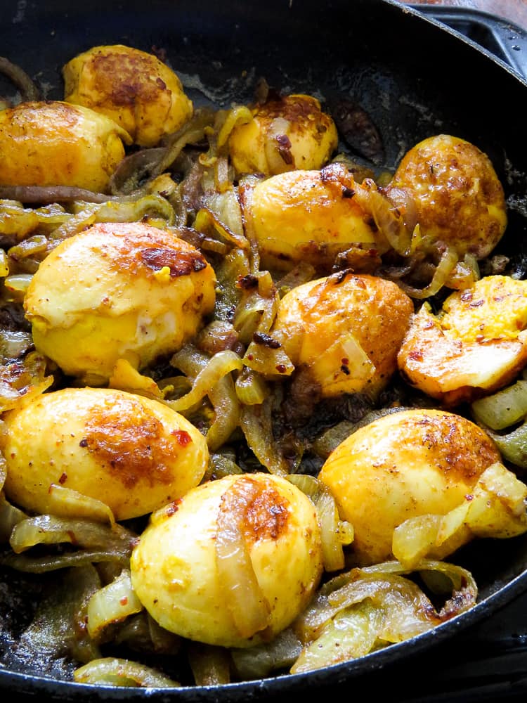 Curried egg stir-fry with caramalised Onions( Sri Lankan). | Island smile