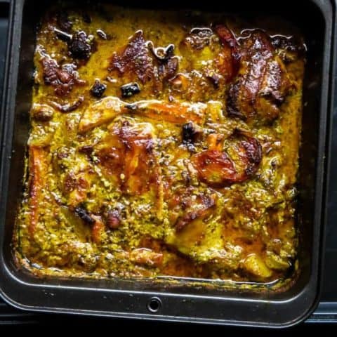 baked-one pot lemongrass chicken curry. succulent lemongrass-infused chicken curry to feed a family of six or more. 