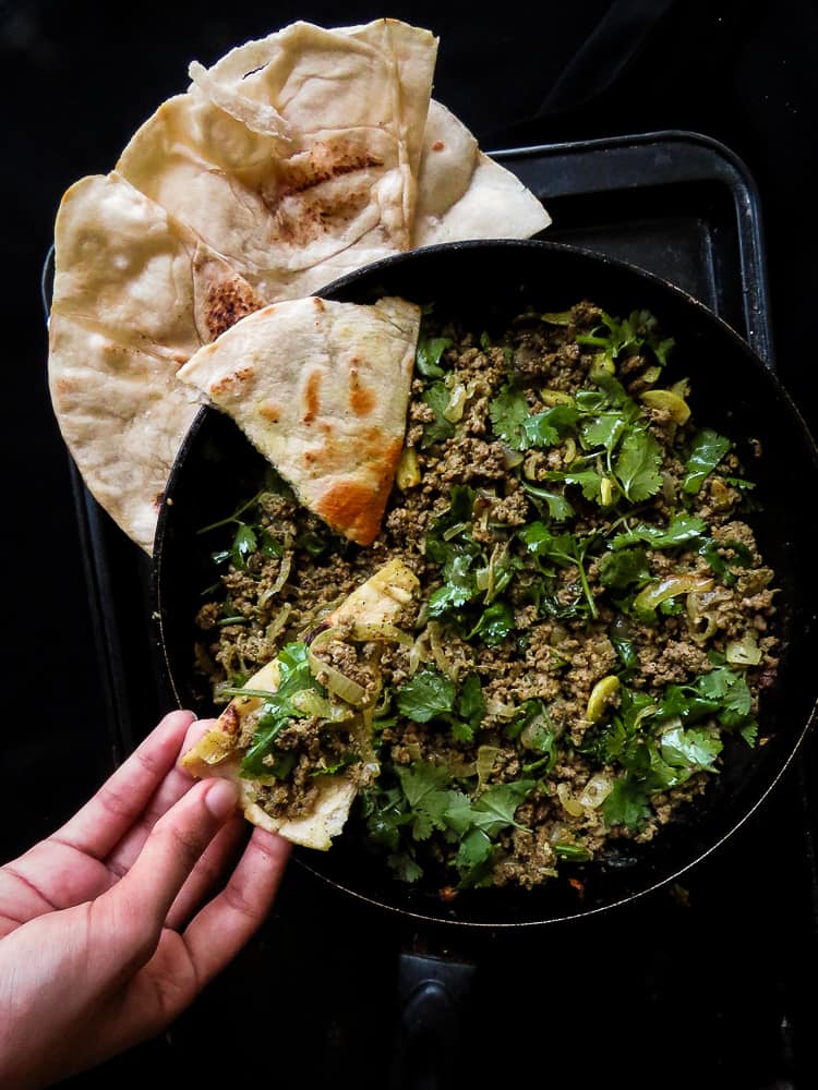 Coriander- garlic minced Beef keema curry-islandsmile.org