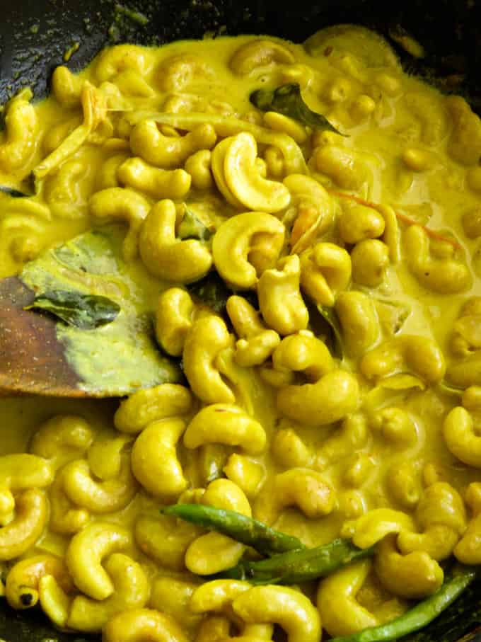 Sri Lankan cashew curry.