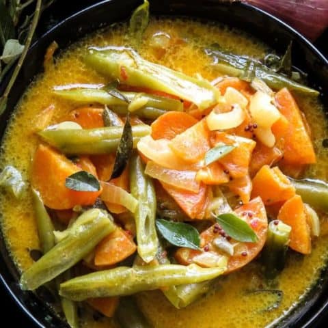 carrot and beans curry.