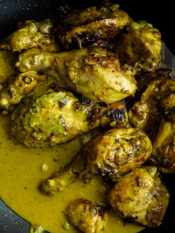 fried chicken cooked in tamarind and curd.