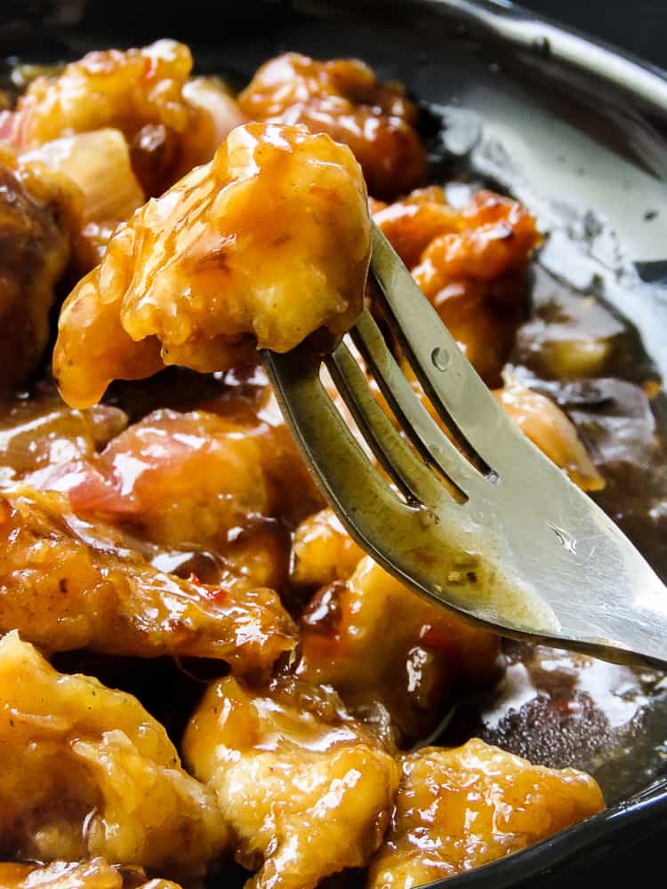 Asian batter fried chicken in a ginger sweet sauce. family of five or two, this popular Chinese take-out meal is definitely a dish for you to enjoy.