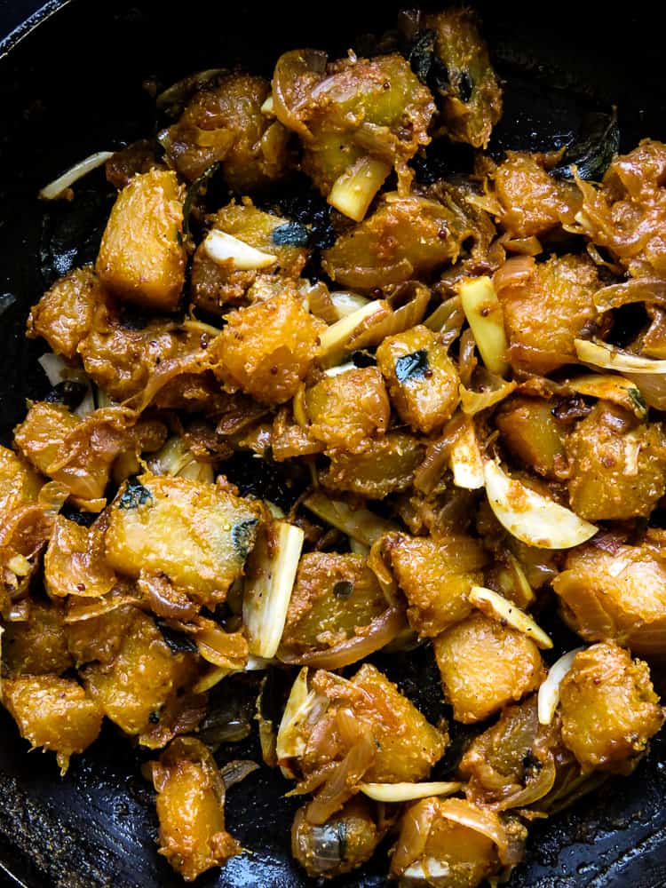 pan fried turmeric pumpkin stir-fry-islandsmile.org