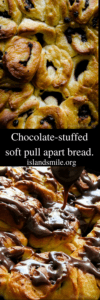 chocolate-stuffed soft pull apart bread.