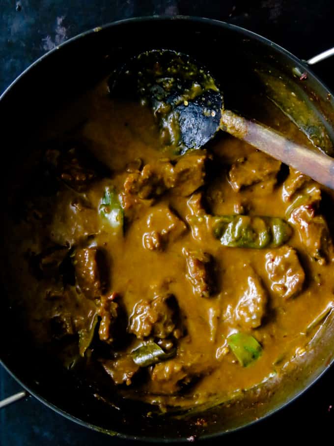 Sri lankan beef curry.