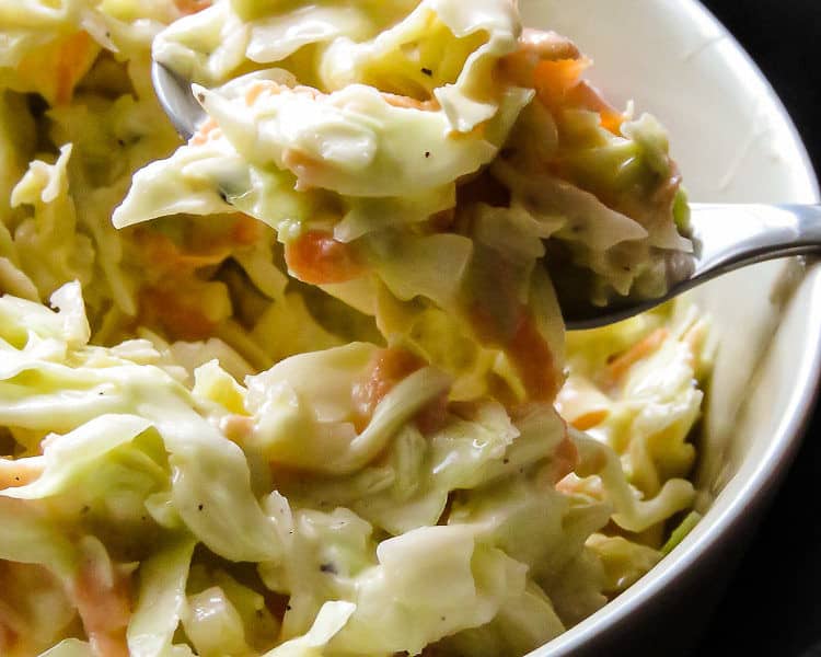 homemade creamy coleslaw salad with mayonnaise, a02classic