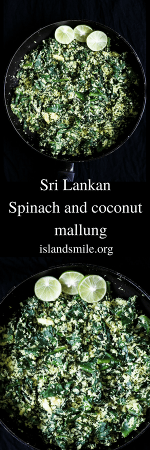 spinach and coconut mallung(no oi stir-fryl)-islandsmile.org