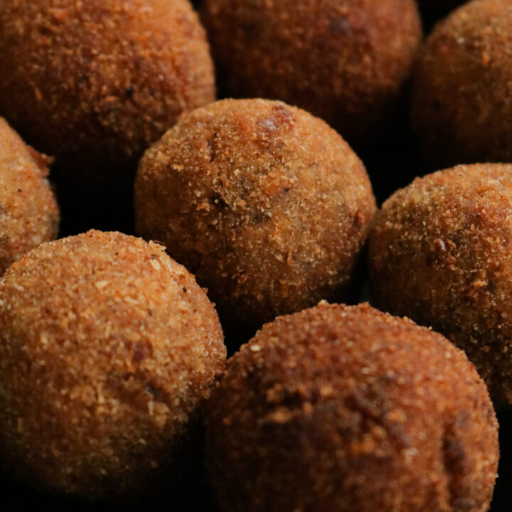 crispy fish cutlets coated in egg, breaded and deep fried.