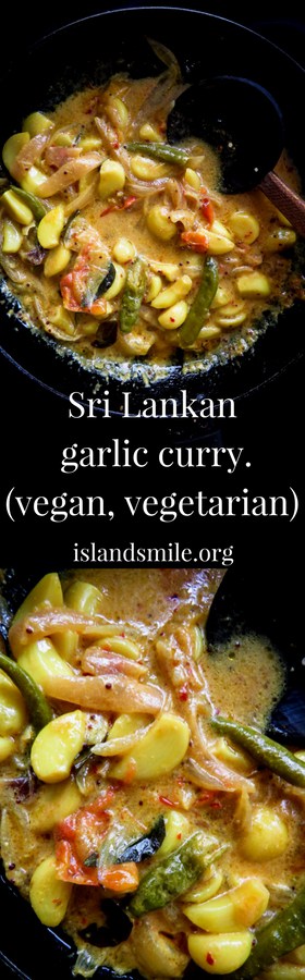 Sri Lankan garlic curry(vegetarian, vegan), have you tried garlic curry in coconut milk?, It's one more easy way to eat garlic even if you don't like them, less pungent even the kids can try having some.#garlic #curry #vegan #vegetarian #healthy #glutenfree #kid friendly. Sri Lankan garlic curry(vegetarian, vegan), have you tried garlic curry in coconut milk?, It's one more easy way to eat garlic even if you don't like them, less pungent even the kids can try having some.#garlic #curry #vegan #vegetarian #healthy #glutenfree #kid friendly.
