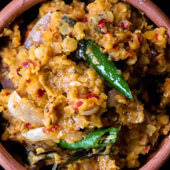 Sri Lankan spicy dhal fry, give your dhal curry cooked coconut milk a break, try a spicy version of for a change.-islandsmile.org