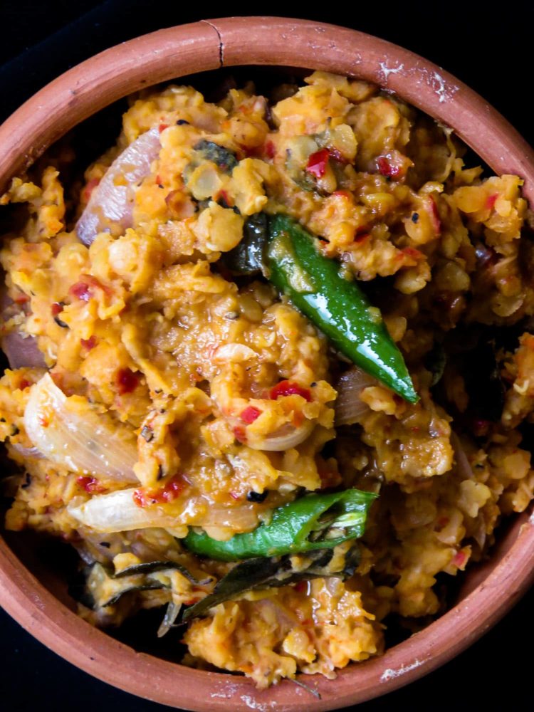 Sri Lankan spicy dhal fry, give your dhal curry cooked coconut milk a break, try a spicy version of for a change.-islandsmile.org