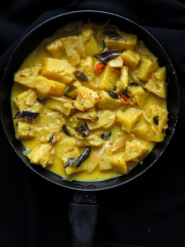 pan of Sri Lankan style pineapple curry.