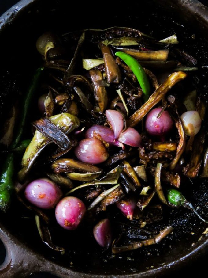 Sri Lankan eggplant/brinjal pickle(wambatu moju).