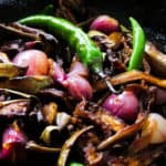 Sri Lankan eggplant/brinjal pickle(wambatu moju)- fried eggplant, shallots, green chillies mixed with mustard-vinegar to pickle the vegetables, giving it a combo of sweet, sour and heat-islandsmile.org