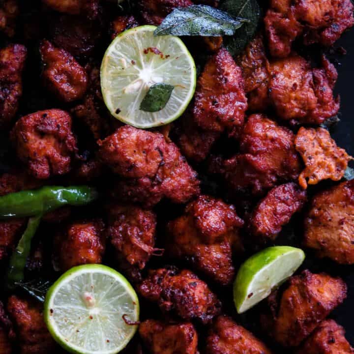 Indian chicken 65 (deep fried and spicy)