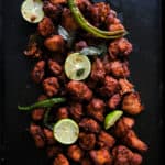 Spicy-deep fried Indian chicken 65 (no msg or coloring)- you can now make this restaurant-style popular appetizer at home, the recipe is a step-by-step guide on how to make them with minimum effort-islandsmile.org
