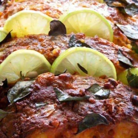 How to make tandoori masala fish(oven-baked, healthy, Indian)- You'll love how the tandoori marinade flavors the fish, once baked, you get a crispy skin with tender, moist fish to savor every bite, a drizzle of lime is all you need-islandsmile.org