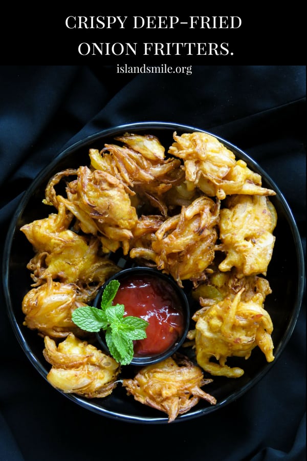 Crispy deep-fried onion fritters- light, crunchy and ideal for any time of the day, serve this savory bites as an appetizer or snack. all you have to do is mix the ingredients in a bowl and start deep-frying.