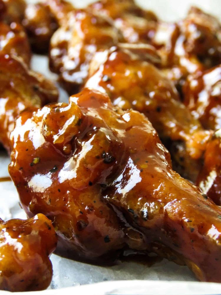 Sticky barbecue saucehoneymustard drumlets(copycat recipe). ISLAND SMILE