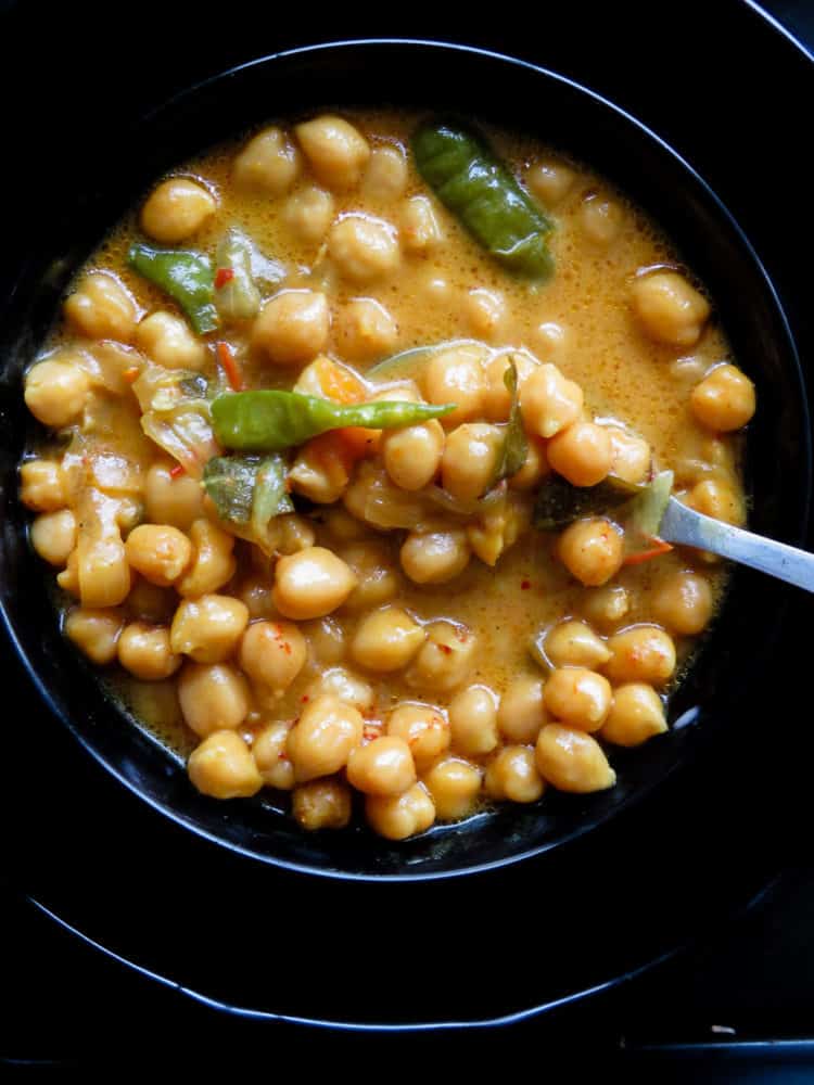 Sri Lankan vegetarian chickpea curry also known as kadala curry - An easy dish to cook up for your meals. lankan spices, coconut milk based gravy, the dish makes a good substitute for dhal(parippu) curry. Sri Lankan vegetarian chickpea curry also known as kadala curry - An easy dish to cook up for your meals. lankan spices, coconut milk based gravy, the dish makes a good substitute for dhal(parippu) curry.
