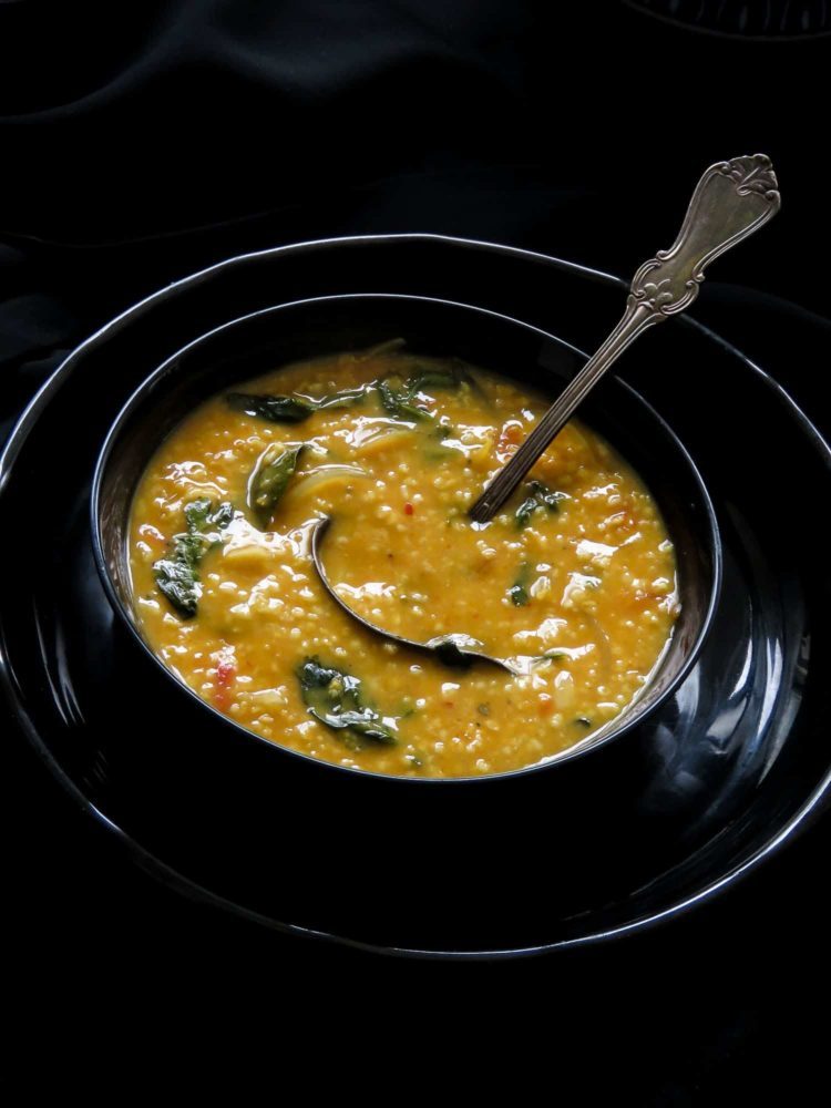 Spicycurried oat soup(healthy and filling). ISLAND SMILE