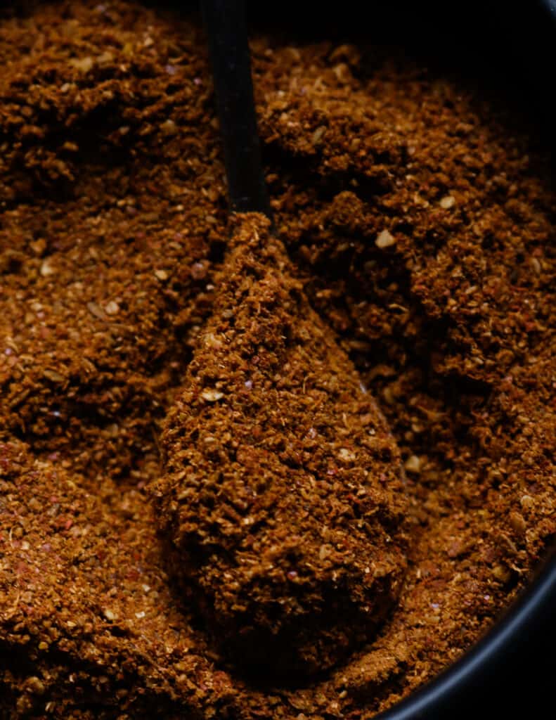 Dark jaffna curry powder.