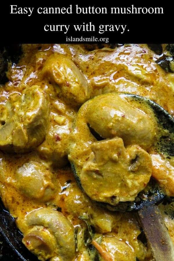 Using canned mushrooms, let me show you how to make a button mushroom curry recipe that is super quick with a creamy gravy.#mushroom #curry #easy #gravy #glutenfree #lowcarb #vegan #vegetarian