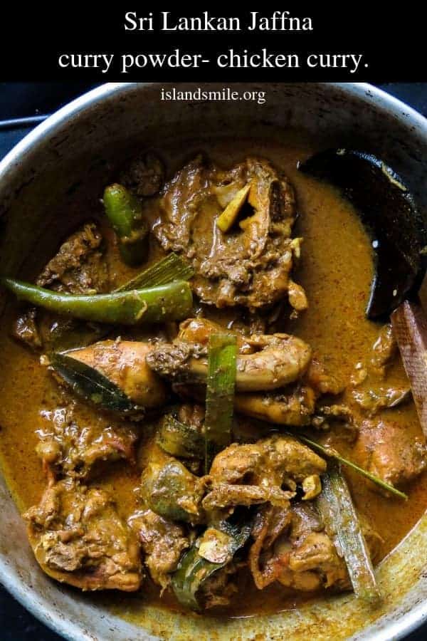 Sri Lankan Jaffna curry powder spicy  chicken curry- You've made your Jaffna curry powder, now let's make a chicken curry worthy of the spice blend. #curry #sriLankan #spicy #onepot #meals #glutenfree #lowcarb