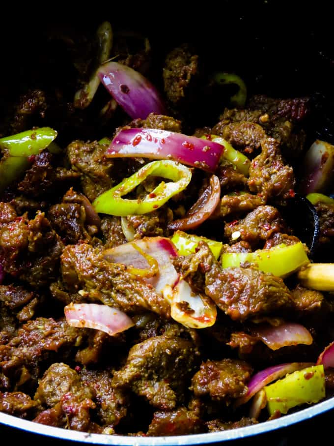 Banana Fry With Beef - Nadan Beef Ularthiyathu Beef Fry Yummy O Yummy - Add fish sauce and lime juice to the curry, to taste.